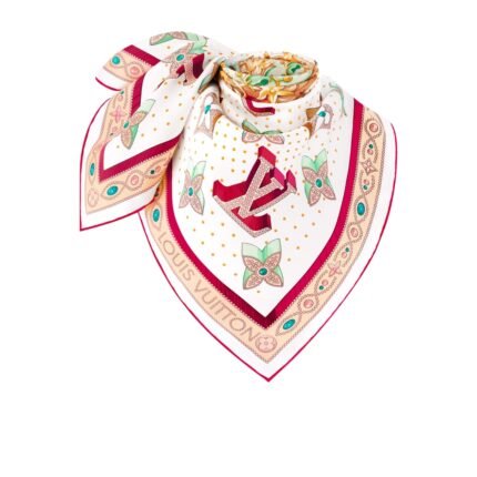 LOUIS VUITTON MONOGRAM LV LOCKS SQUARE CREME 90CM M79939