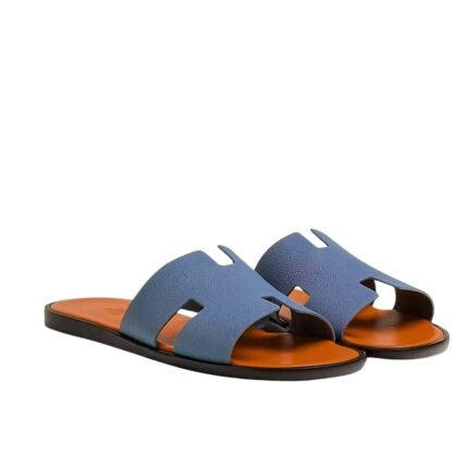 HERMES IZMIR SANDAL BLEU BLEUET ORANGE H221824Z