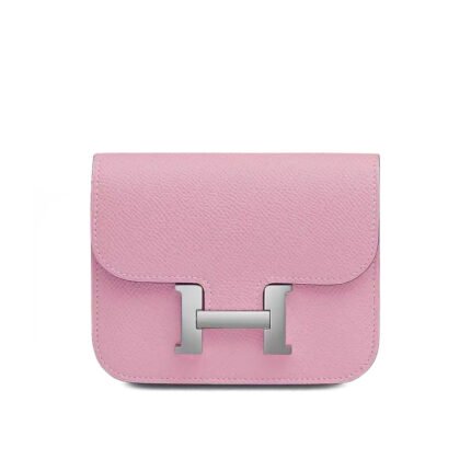 HERMES CONSTANCE SLIM BICOLOR WALLET PINK 12CM H082060CKX9