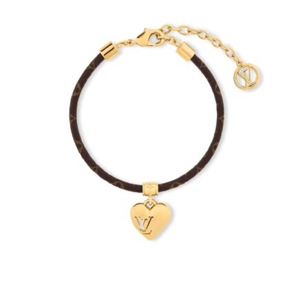 LOUIS VUITTON BLOOMING HEART BRACELET MONOGRAM BROWN M8907Z