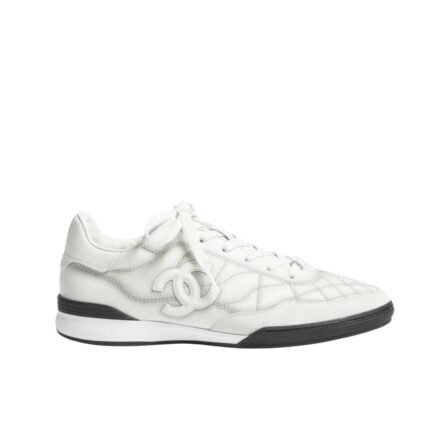 CHANEL SNEAKER WHITE AND LIGHT GRAY G45839 B21630 U3090