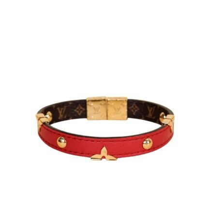 LOUIS VUITTON REVERSIBLE MONOGRAM BRACELET RED