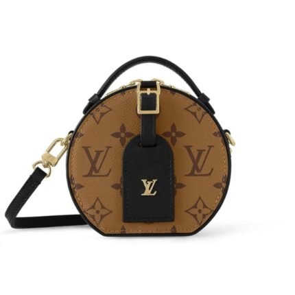 LOUIS VUITTON PETITE BOITE CHAPEAU BLACK AND BROWN 13CM