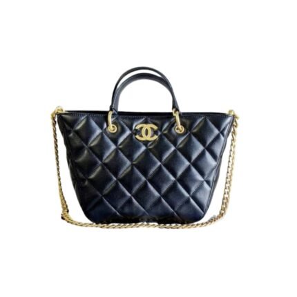CHANEL SMALL SHOPPING BAG BLACK 25CM AS4188