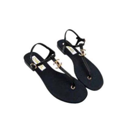 CHANEL SANDALS IVORY BLACK G40018