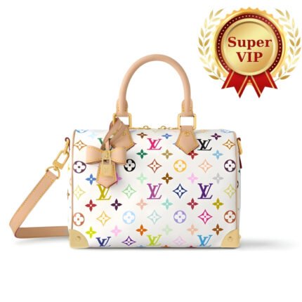 [SUPER VIP 1:1] LOUIS VUITTON X MURAKAMI SPEEDY BANDOULIÈRE 25 BAG WHITE 25CM M13085