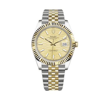 ROLEX OYSTER DATEJUST OYSTERSTEEL GOLDEN FLIP DIAL 41MM 126200 0099
