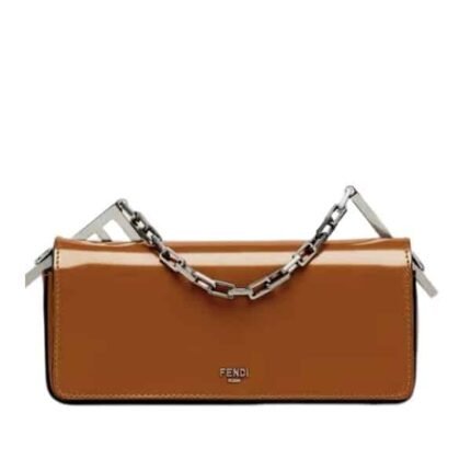 FENDI FIRST SIGHT BROWN LEATHER MINI BAG 23CM 8BS072ANX2F1L1L