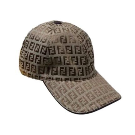 FENDI ZUCCA FF MONOGRAM CAP BROWN