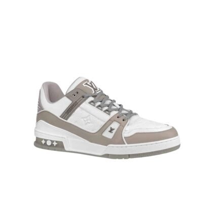 LOUIS VUITTON LV TRAINER SNEAKER GREY WHITE 1A8KBA