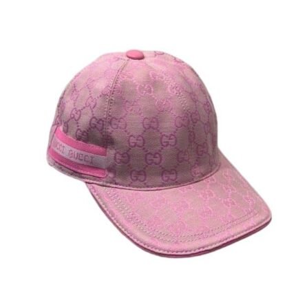 GUCCI GG LOGO WITH BAND BASEBALL CAP PINK