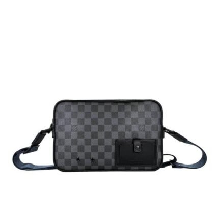 LOUIS VUITTON ALPHA MESSENGER DAMIER BLACK 27CM