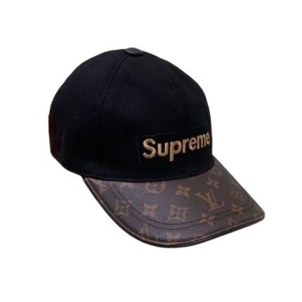 LOUIS VUITTON SUPREME LOGO CAP BLACK