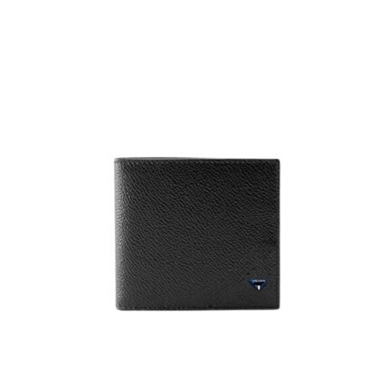 PRADA SMALL SAFFIANO LEATHER WALLET WITH LOGO BLACK 12CM
