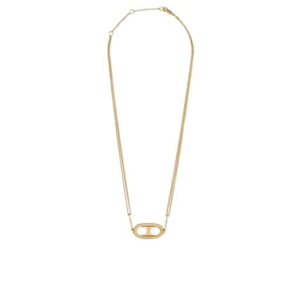 CELINE TRIOMPHE NECKLACE IN BRASS WITH A GOLD FINISH 46S896BRA 35OR