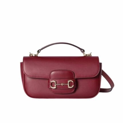 GUCCI HORSEBIT 1955 SMALL TOP HANDLE BAG ROSSO ANCORA RED  22CM ‎815206 AAEC2 6207