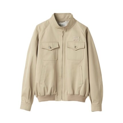 MIU MIU CORD CHINO BLOUSON JACKET BEIGE
