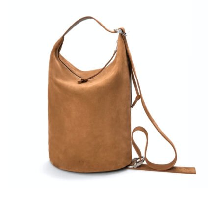 LOEWE LOOP BUCKET IN SUEDE TOBACCO 35CM BB22LBMX02 3250