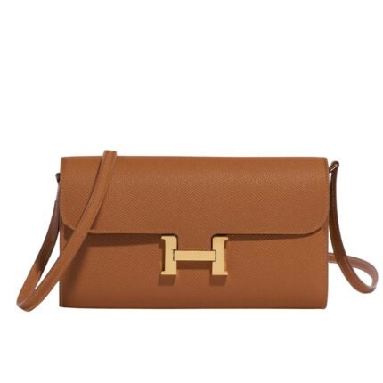 HERMES CONSTANCE WALLET TO GO GOLD EPSOM GOLD HARDWARE 21CM