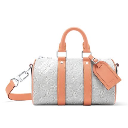 LOUIS VUITTON KEEPALL BANDOULIÈRE 25 LIGHT GRAY 25CM M27161