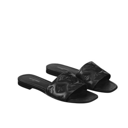LOUIS VUITTON REVIVAL FLAT MULE BLACK 1A9P3T
