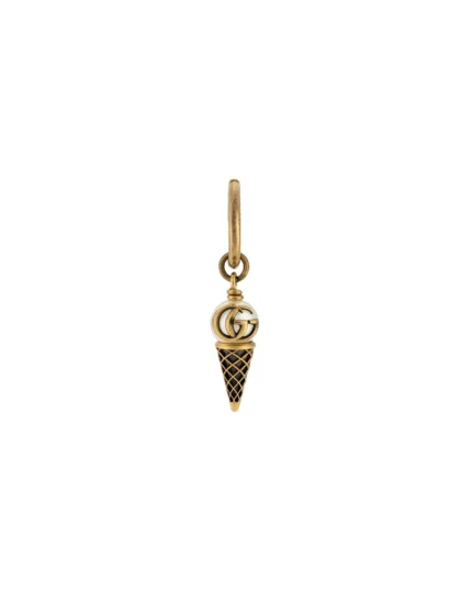 GUCCI GG ICE CREAM CONE DROP HOOP EARRINGS